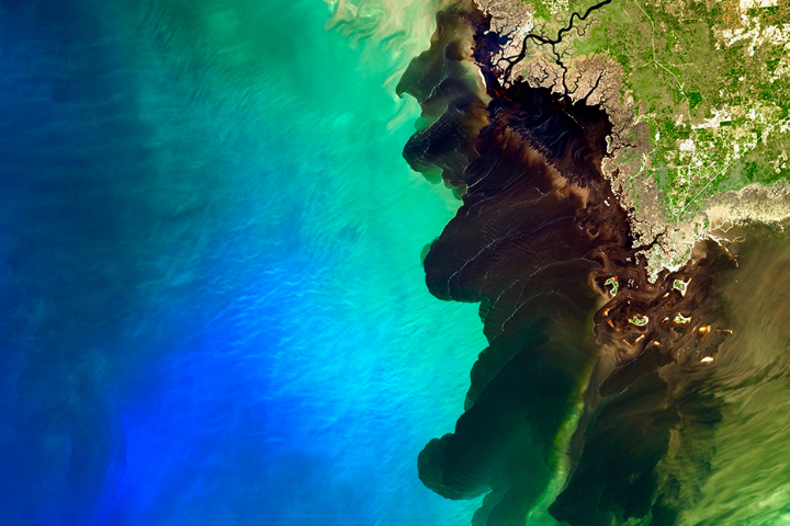 A Blackwater River Meets the Sea