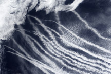 Ship Tracks South of Alaska