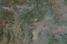 Widespread Fires, Smoky Skies Across Southeast Asia 