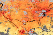 Smoke over the U.S. from Spring Burning