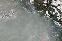 Haze along the Himalaya