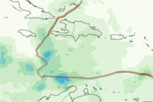 Rainfall from Hurricane Tomas