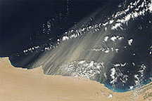 Dust Plumes off Egypt and Libya