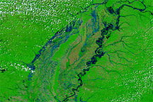 Flooding along the Mississippi River