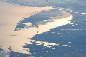 Northeastern USA Coastline in Sunglint