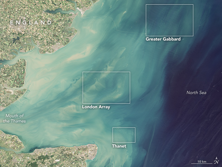 Offshore Wind Farms Make Wakes